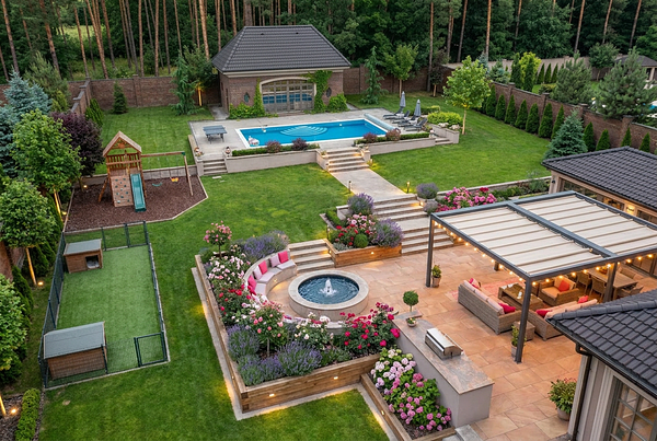 The same backyard redesigned by Hadaa