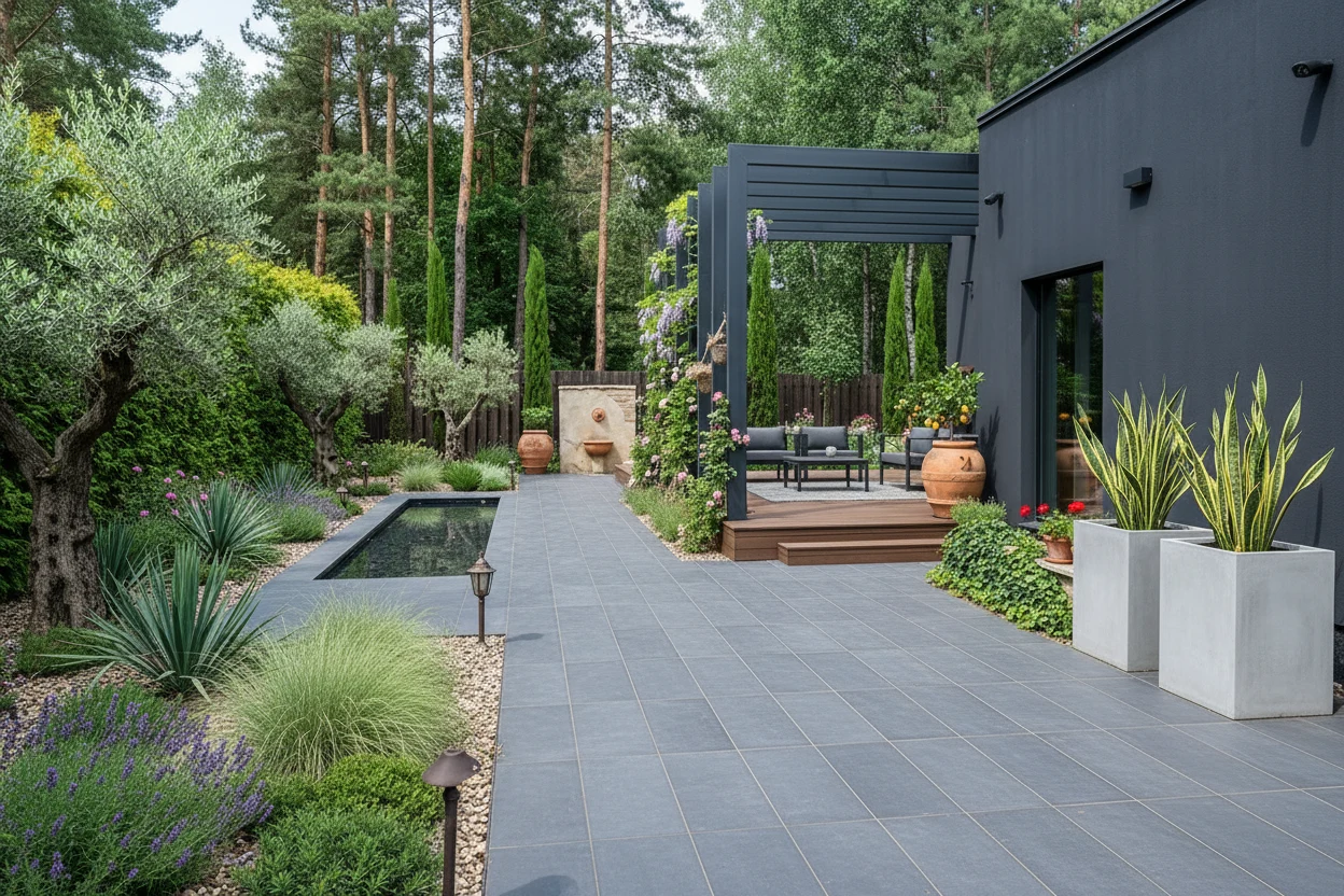 Modern AI landscape design style