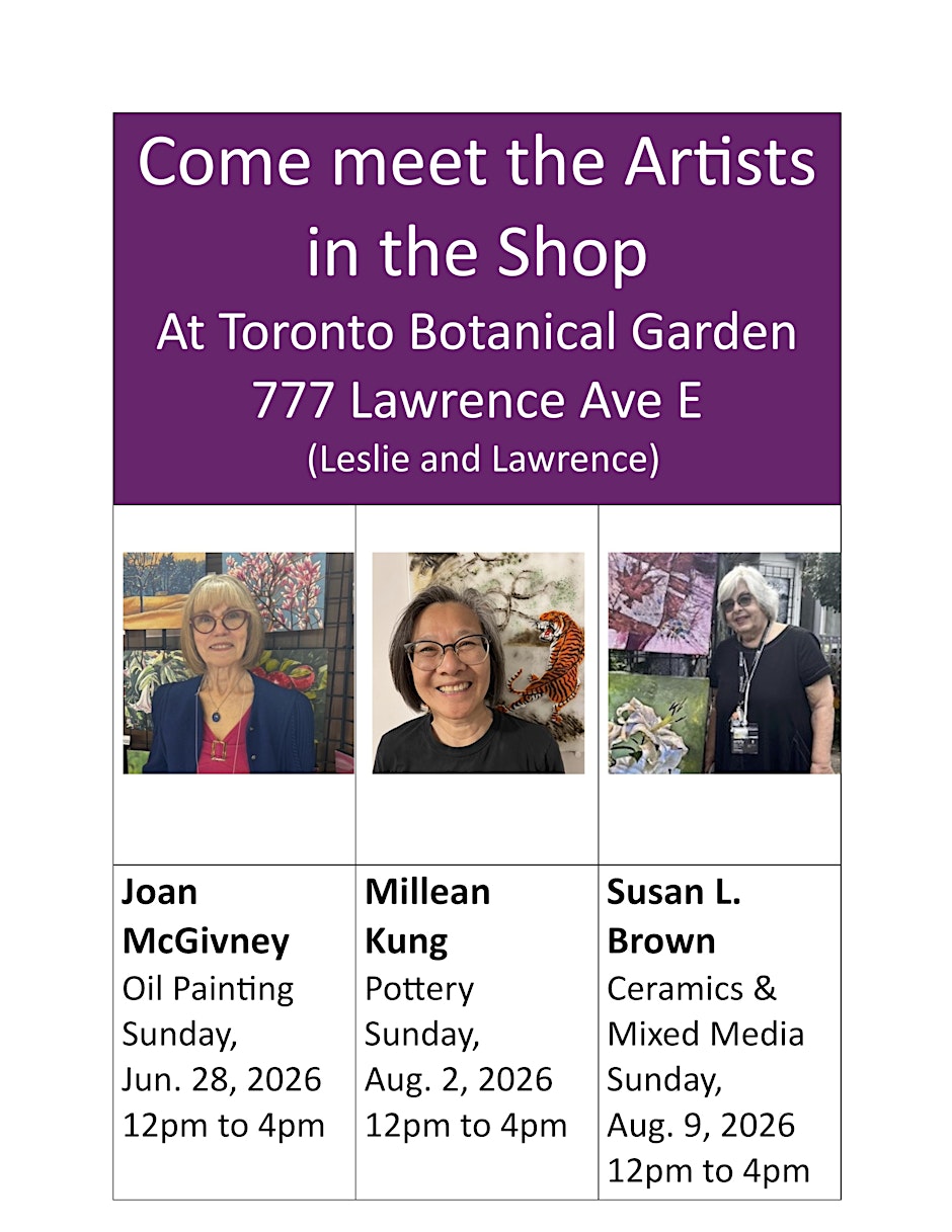 Susan L. Brown, Artist in the Shop at the Toronto Botanical Gardens