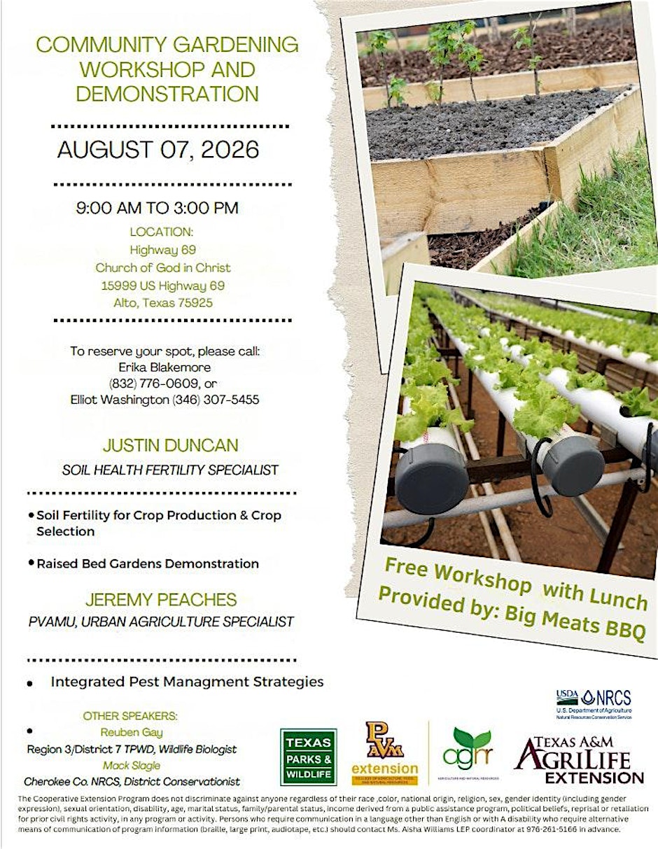 Community Gardening Workshop & Demonstration
