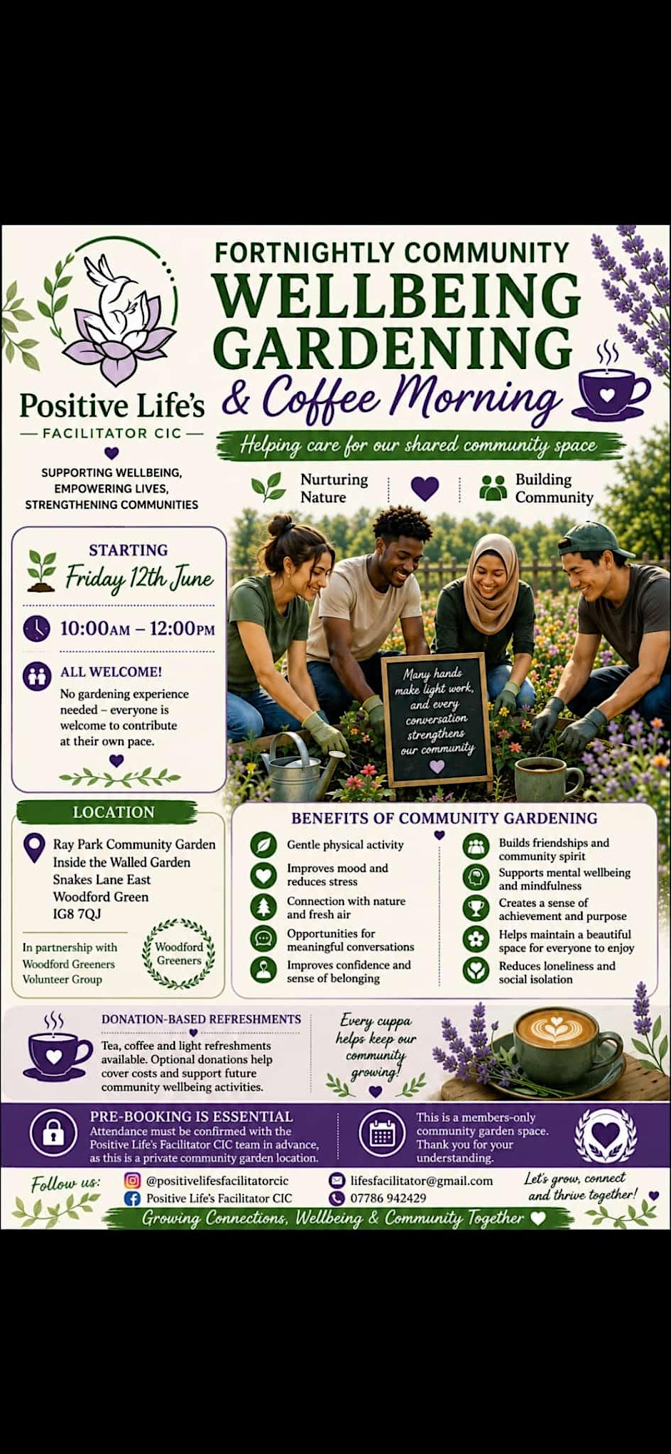 Fortnightly community wellbeing gardening morning
