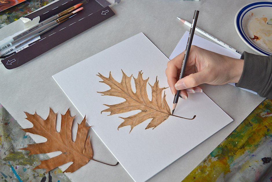 Botanical Leaf Painting Workshop: 4-sessions