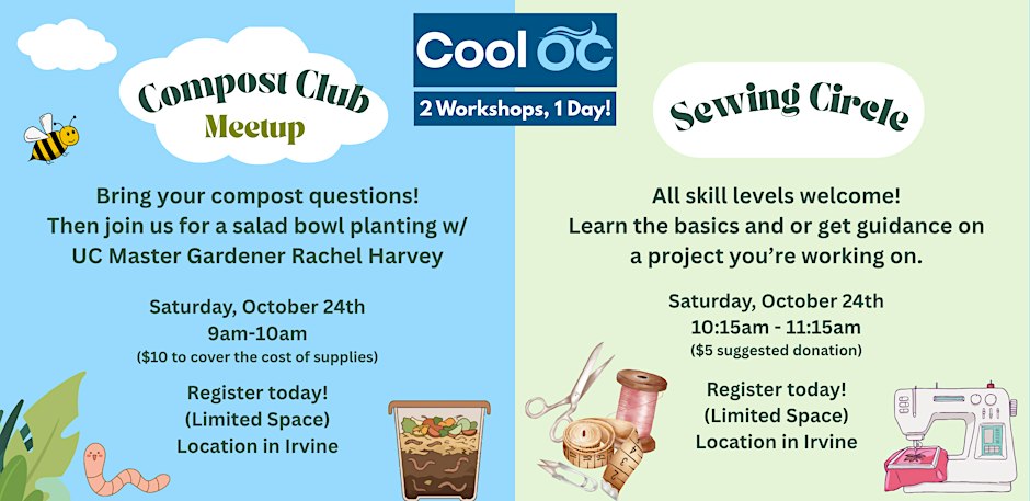 Composting/Gardening Workshop and Sewing Workshop on the same day