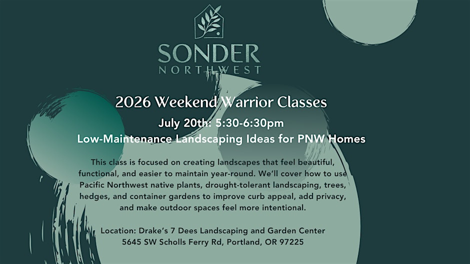 Free Weekend Warrior: Low-Maintenance PNW Landscaping