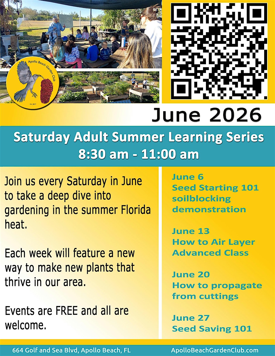 Adult Summer Learning Series in Horticulture / Agriculture