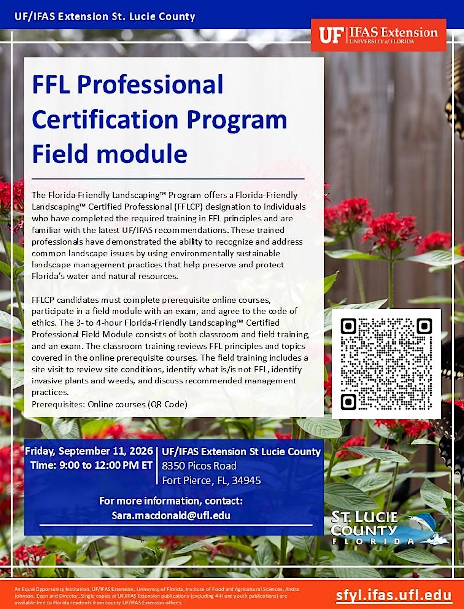 Florida-Friendly Landscaping™ Certified Professional Field Module