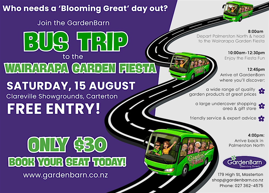 GardenBarn Bus Trip to the Wairarapa Garden Fiesta